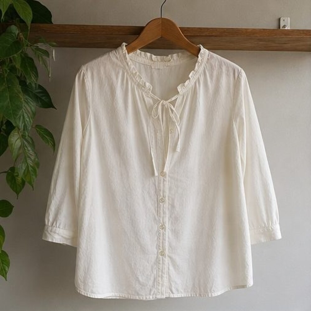 Ivory Button Blouse